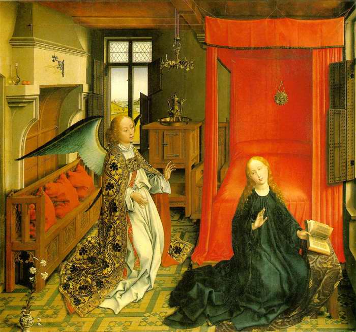 Rogier Van der Weyden, Annunciazione, 1440, Museo del Louvre, Parigi