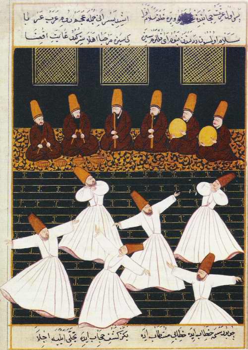 Danza dei dervisci, miniatura del XVI secolo