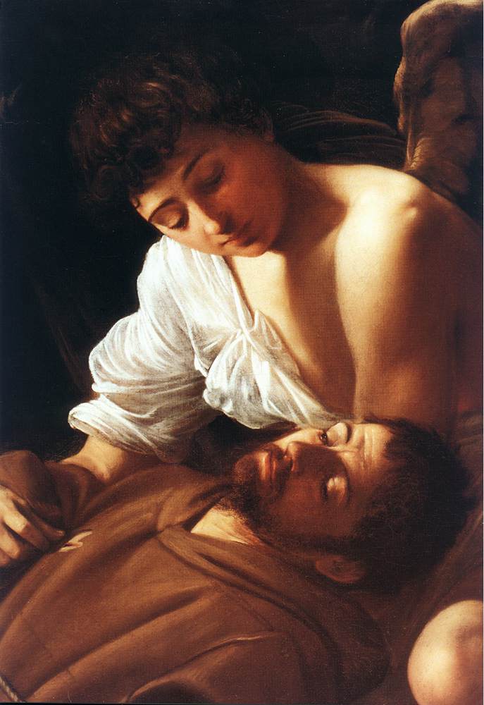 Caravaggio, San Francesco in estasi, particolare, 1595 ca., USA, Hartford, Wadsworth Atheneum