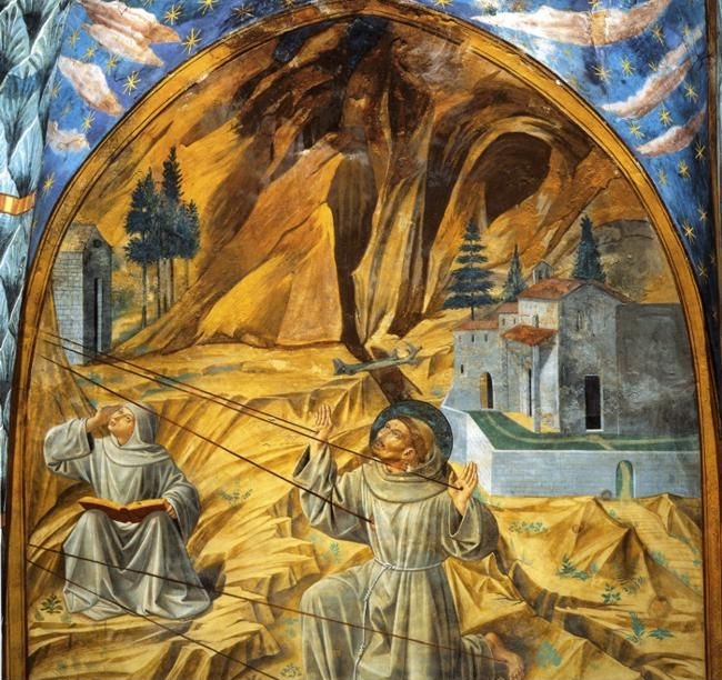 Benozzo Gozzoli, San Francesco e la stigmatizzazione