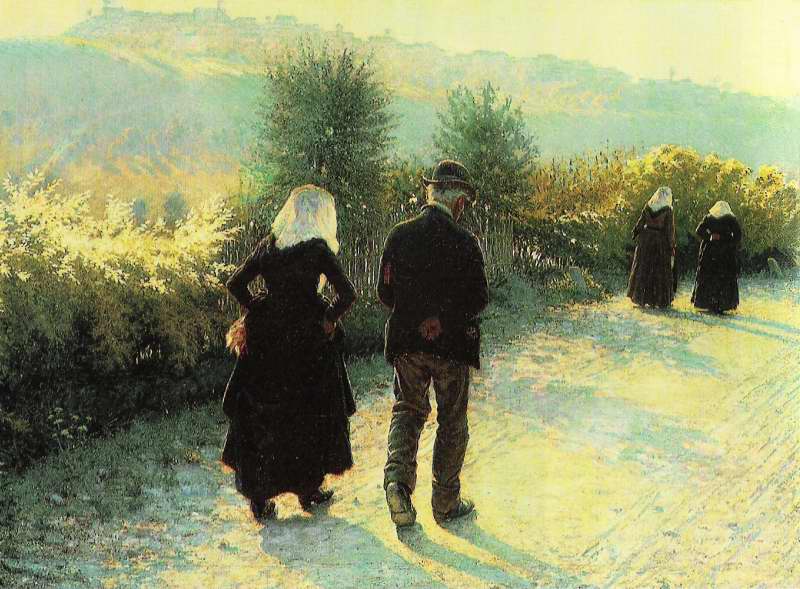 Angelo Morbelli, Alba domenicale, 1890