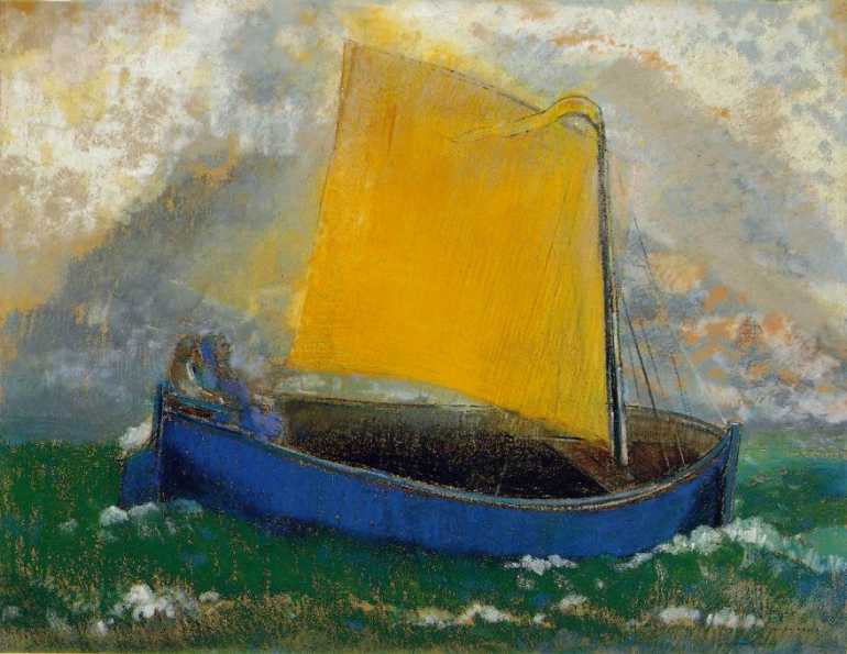 Odilon Redon, La barca mistica, 1890-95