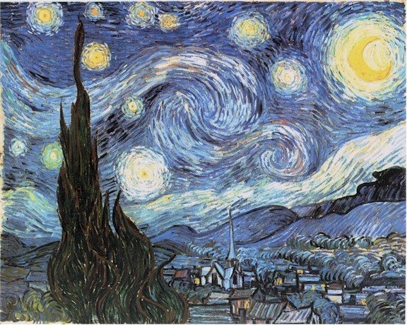 Vincent van Gogh, Notte stellata, olio su tela, 1889, New York, Museum of Modern Art